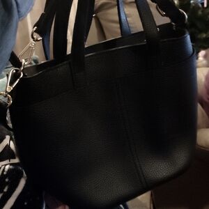 Black butter leather crossbody bag